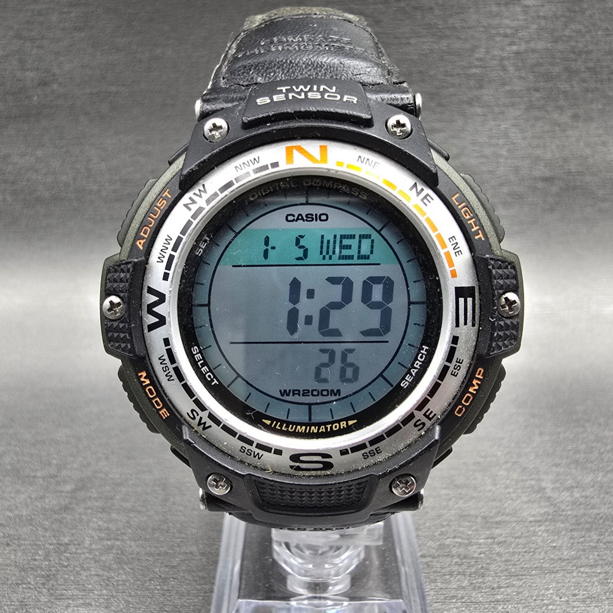 Casio SGW-100B Digital Watch Men 48mm Green Black Chrono Alarm Compass New Batt0