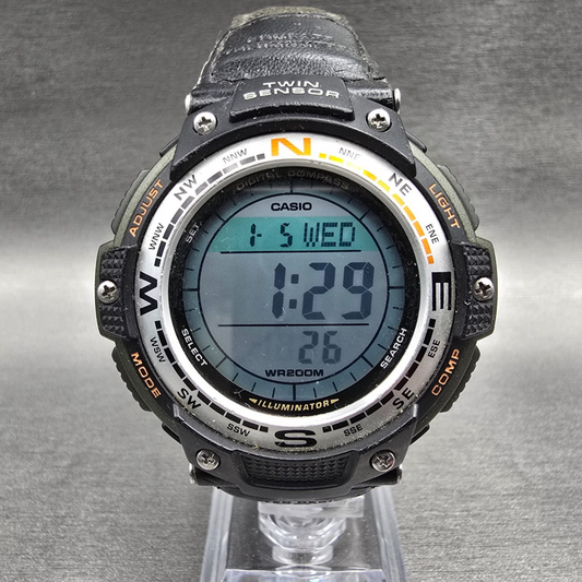 Casio SGW-100B Digital Watch Men 48mm Green Black Chrono Alarm Compass New Batt0