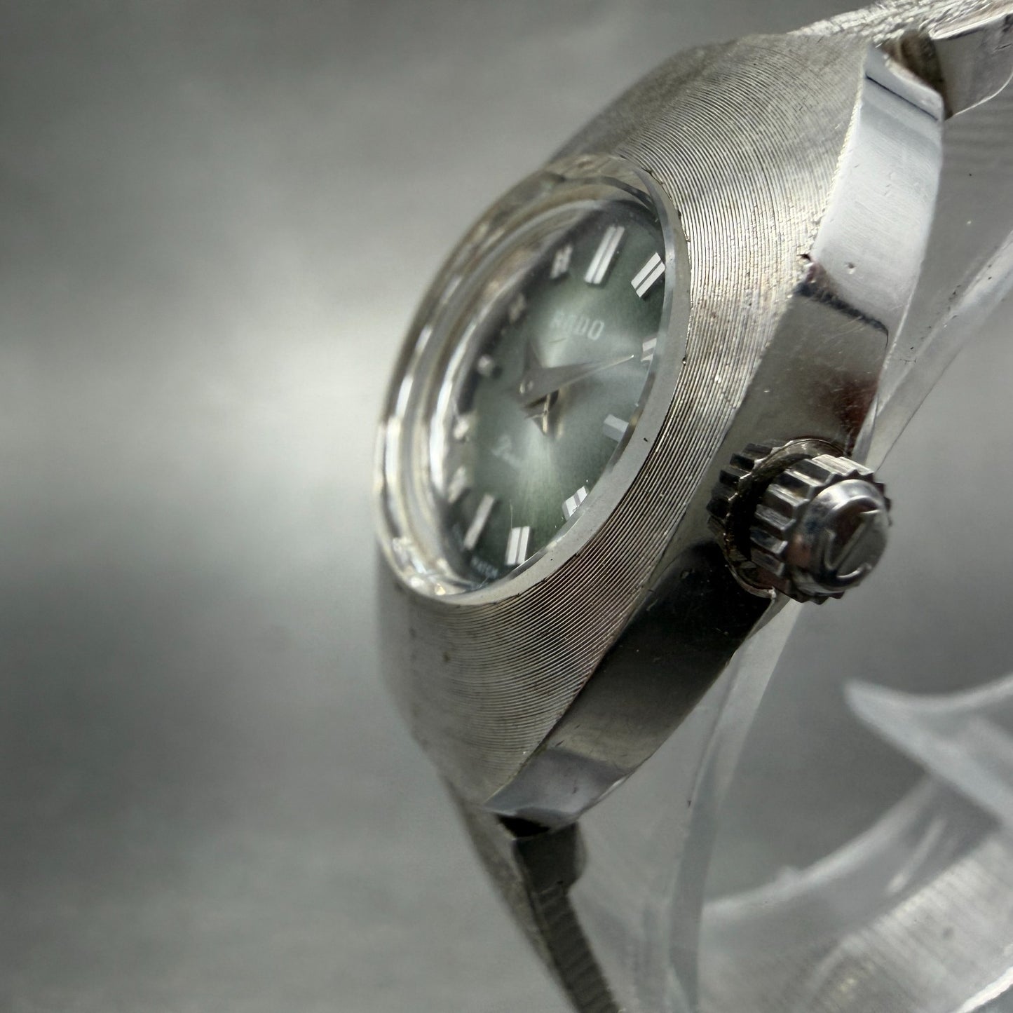 Rado Durance Watch Women 19mm Green Dial Silver Tone Manual Vintage PARTS3