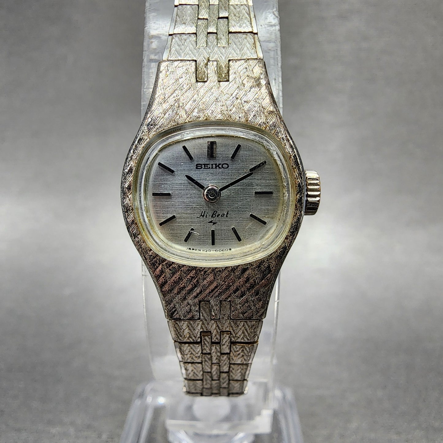 Seiko Watch Women 17mm Silver Dial Silver Tone Round 11203020 Manual Runs0