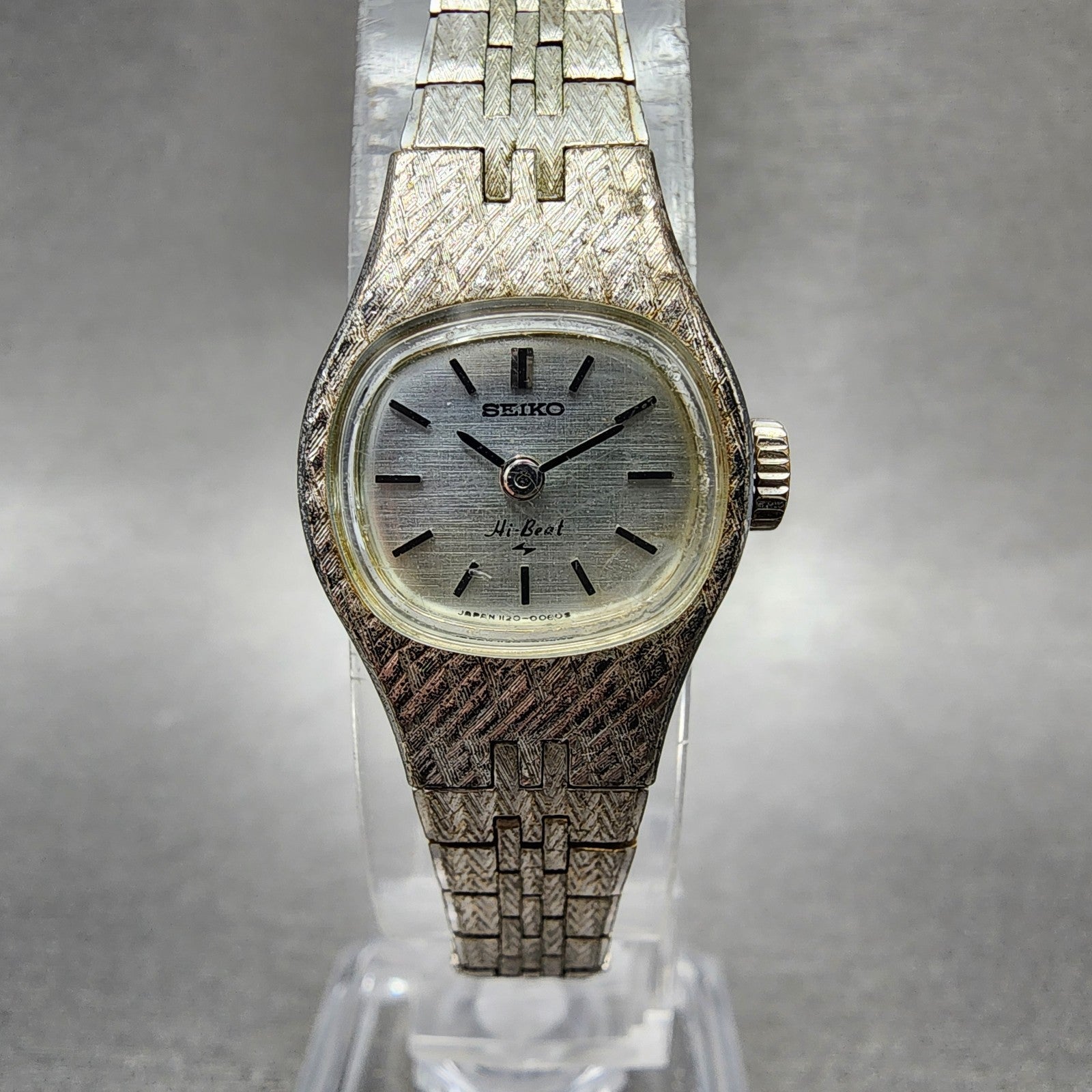 Seiko Watch Women 17mm Silver Dial Silver Tone Round 11203020 Manual Runs0
