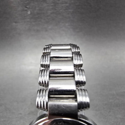 Movado Serenade Watch Women 25mm Black Dial Silver Tone 84 A1 1844 New Battery5
