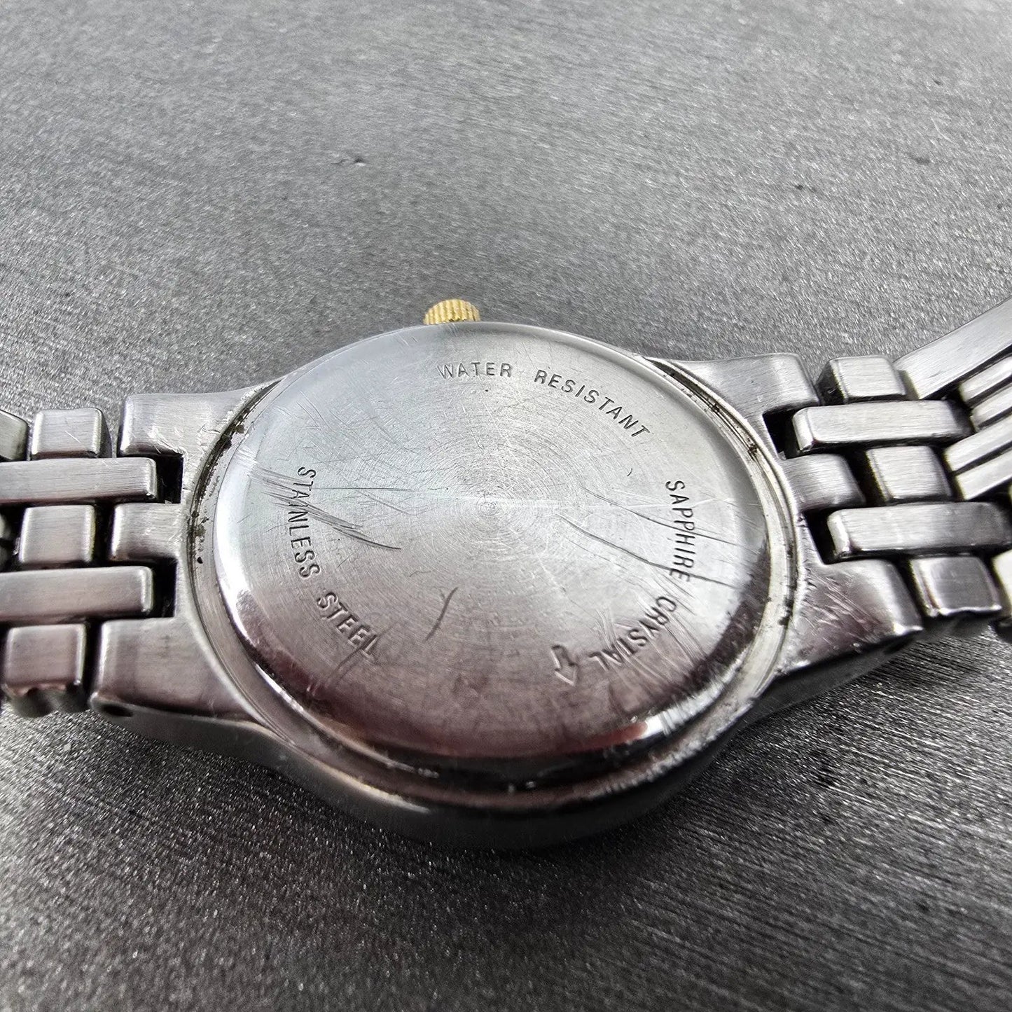 Wittnauer Laureate Watch Women 25mm White Dial Two Tone Date Round New Battery K9