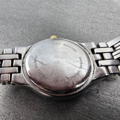 Wittnauer Laureate Watch Women 25mm White Dial Two Tone Date Round New Battery K9