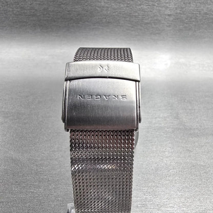 Skagen Watch Men 38mm Gray Dial Stainless Steel Date Round 983XLSSC New Battery7
