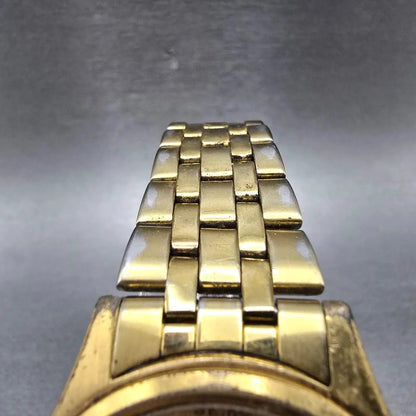Seiko Watch Men 37mm CSX Champagne Dial Gold Tone Round 7N43-9048 PARTS Vintage5