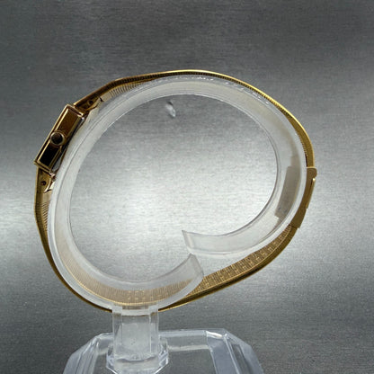 Seiko Lassale Watch Women 13mm White Dial Gold Tone Hexagon 1E50-5039 New Batt A6