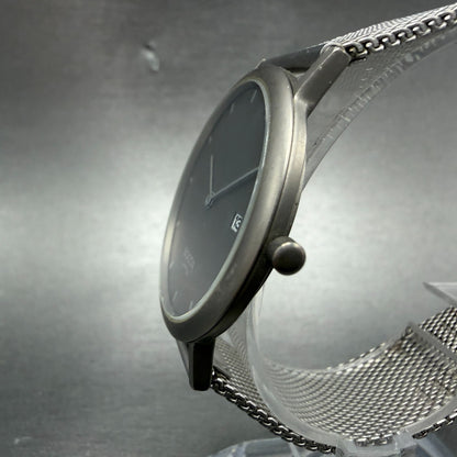 Boccia Titanium Watch Men 34mm Gray Dial Titanium Case Date Round New Battery2