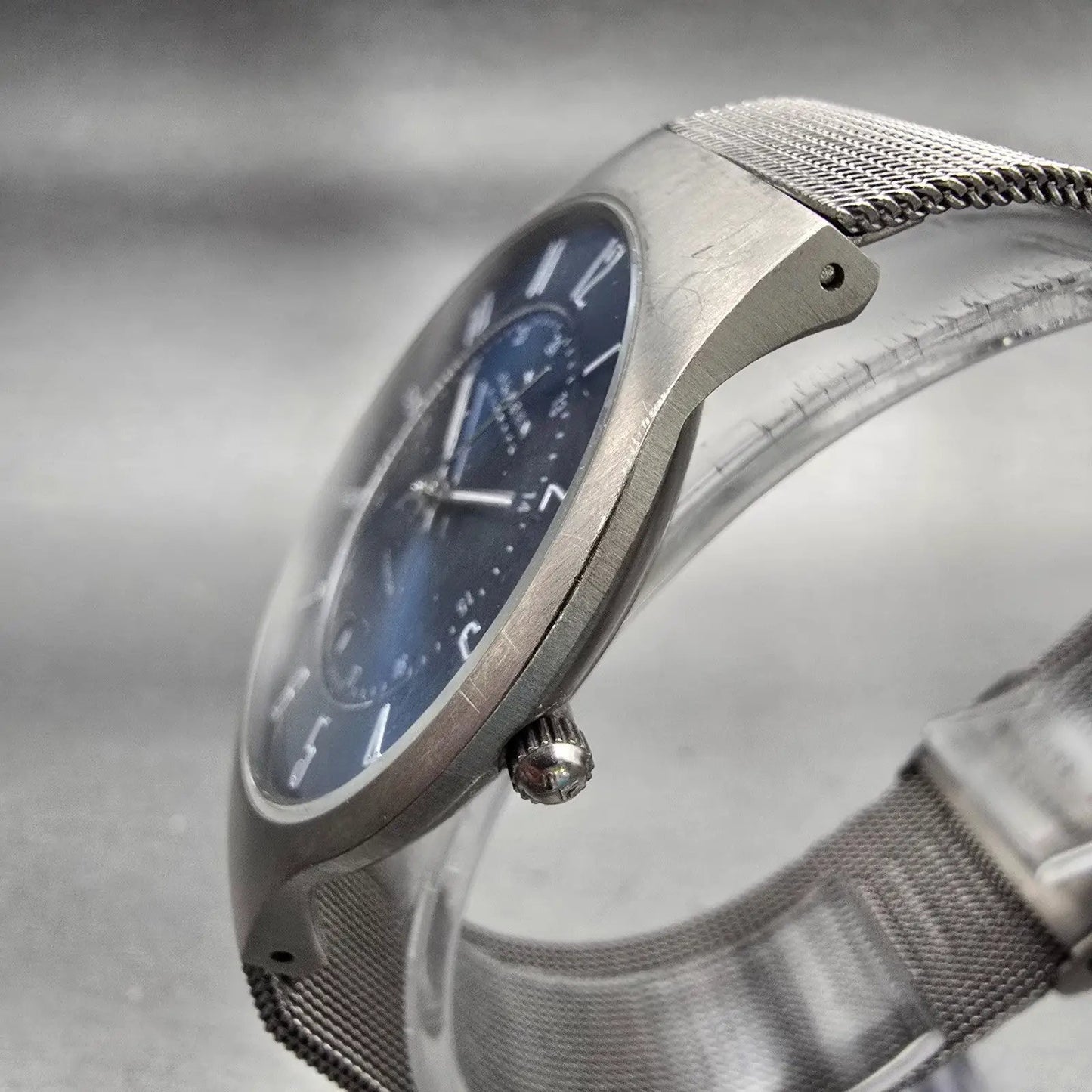 Skagen Watch Men 37mm Blue Dial Titanium Date Round 233XLTTN New Battery2
