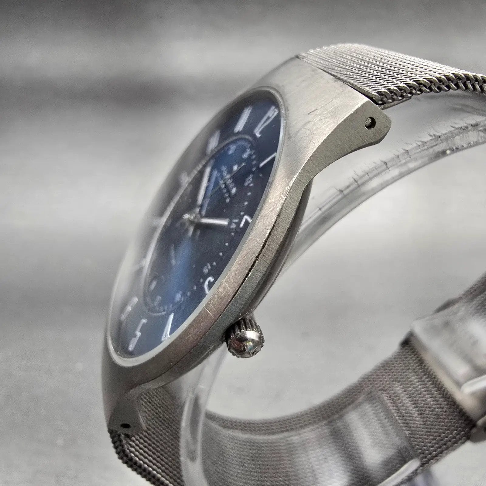 Skagen Watch Men 37mm Blue Dial Titanium Date Round 233XLTTN New Battery2