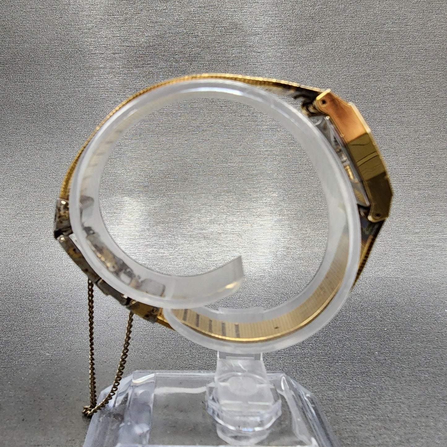 Seiko Watch Women 17mm Champagne Dial Gold Tone Octagon 14215530 New Battery8