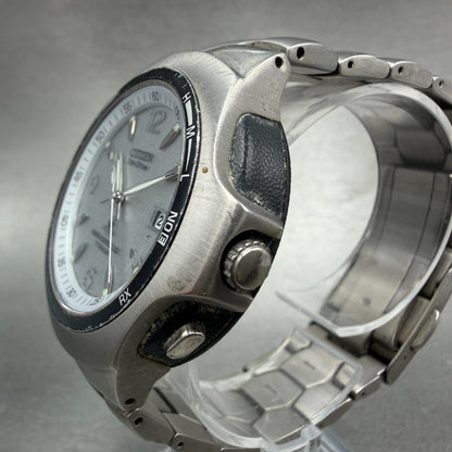 Citizen Eco-Drive Attesa Watch Men 40mm Gray Dial Titanium Atomic Round READ!!!!3