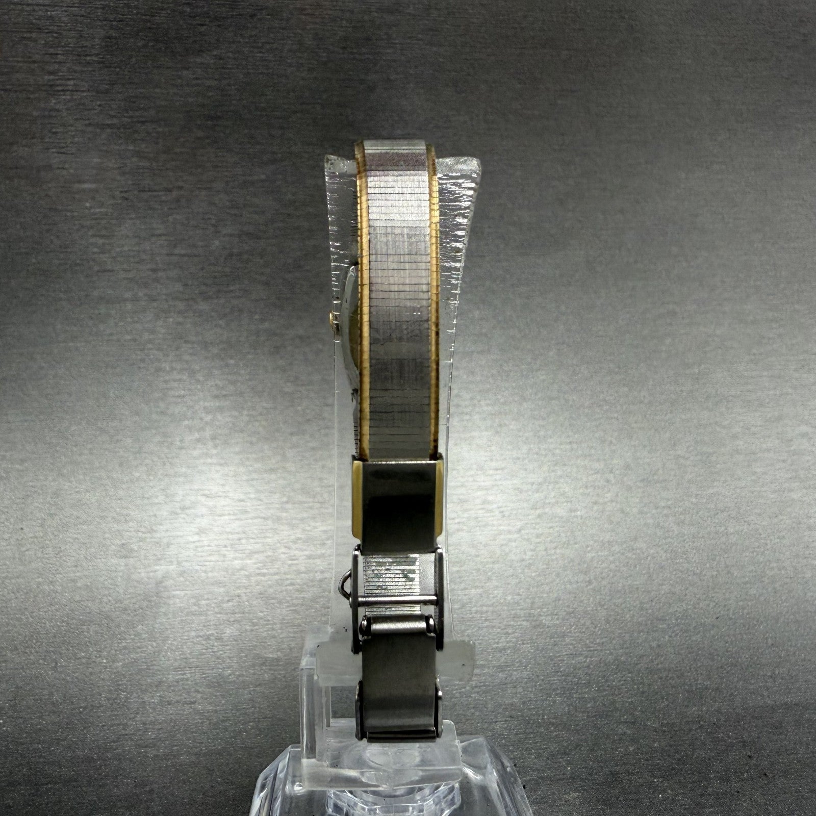 Seiko Tank Watch Women 13mm Silver Dial two Tone Rectangle 2e20-5139 New Battery7
