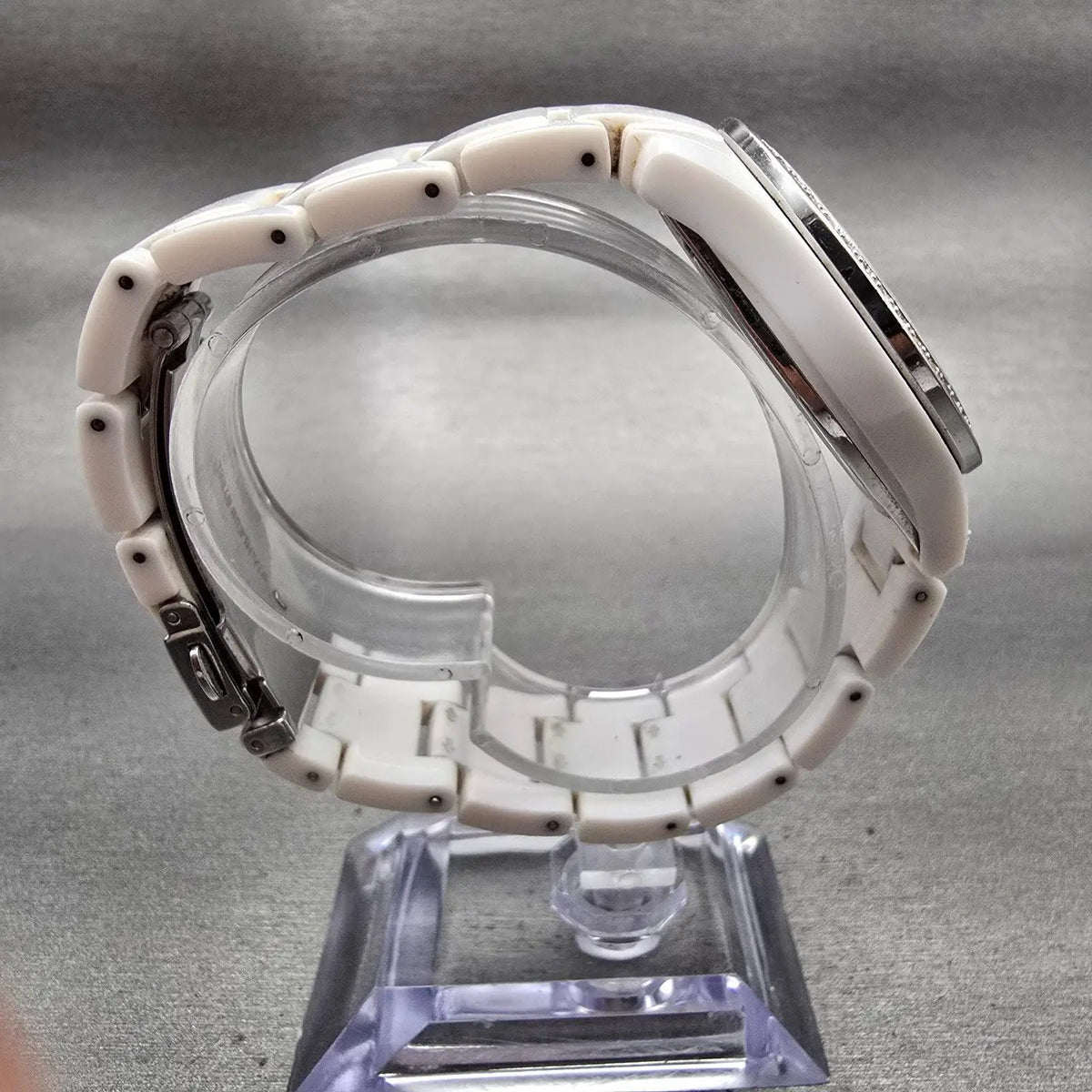 Fossil Stella Day Watch Women 38mm White Dial White Tone Daydate ES1967 New Batt8