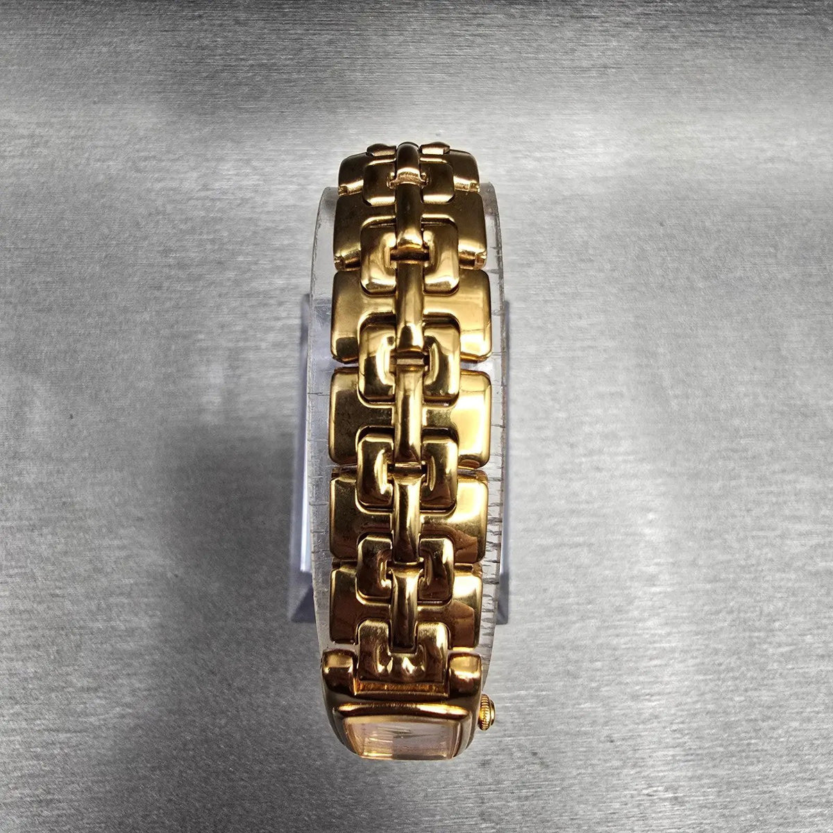 Seiko Tank Watch Women 13mm MOP Dial Gold Tone Rectangle 2E20-7279 New Battery4