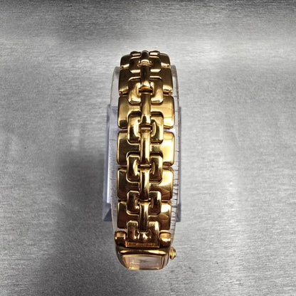 Seiko Tank Watch Women 13mm MOP Dial Gold Tone Rectangle 2E20-7279 New Battery4