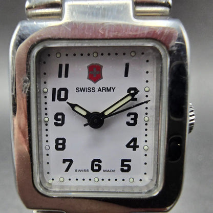 Swiss Army Alliance Tank Watch Women 22mm White Dial Two Tone New Battery1