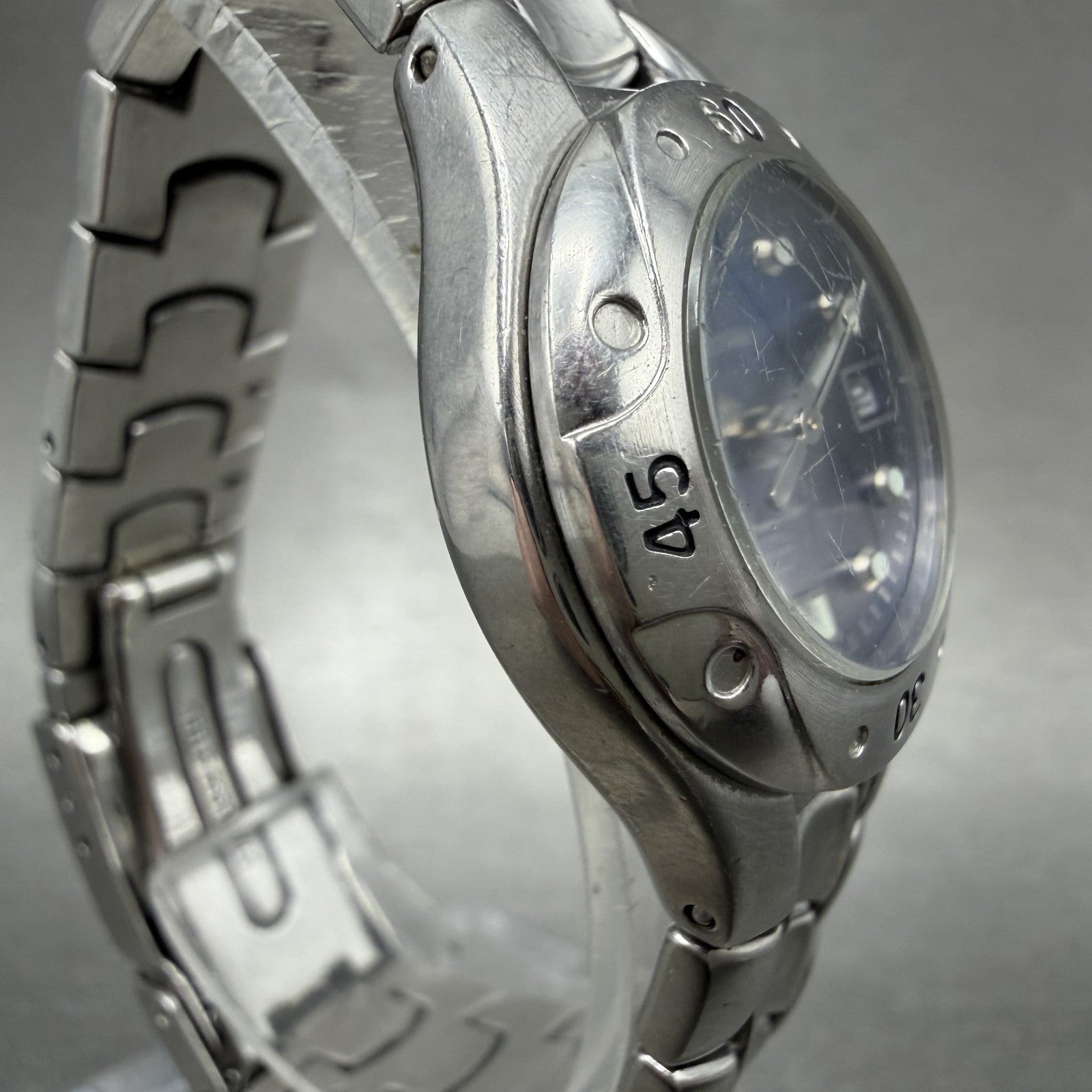 Bulova Marine Star Watch Women 27mm Blue Dial Silver Tone Date Round New Battery3