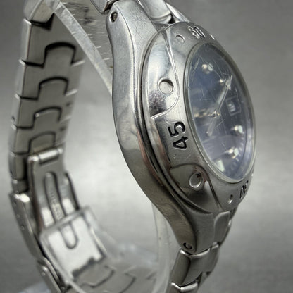 Bulova Marine Star Watch Women 27mm Blue Dial Silver Tone Date Round New Battery3