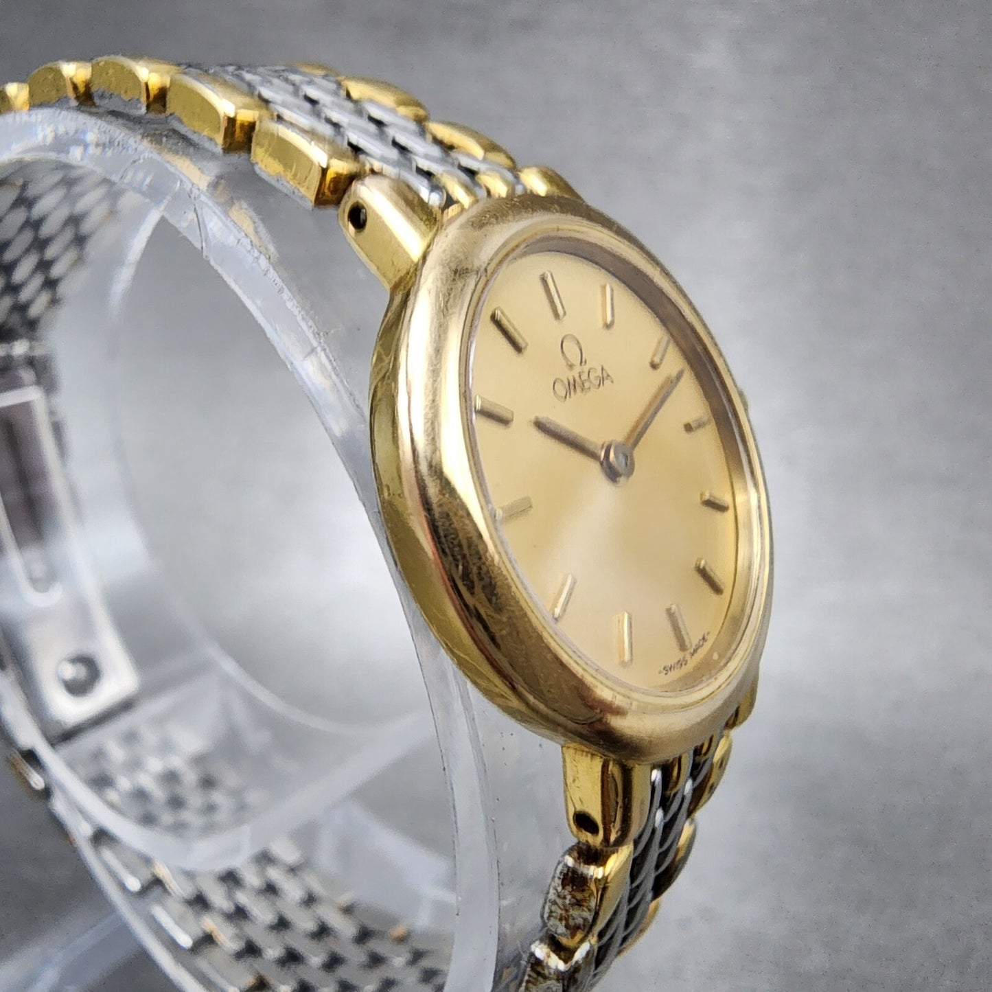 Omega De Ville Watch Women 22mm Gold Dial Two Tone 795.0897.2 Warranty Card PART4