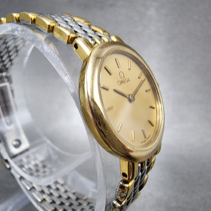 Omega De Ville Watch Women 22mm Gold Dial Two Tone 795.0897.2 Warranty Card PART4