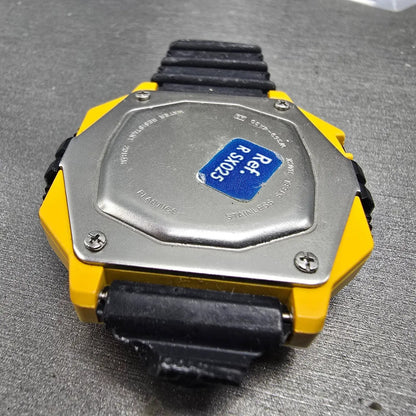 Lorus Marine Tech Watch Men 45mm Black Yellow Digital Alarm Chronograph New Batt8