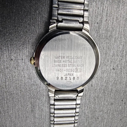 Seiko Alba Urban Watch Women 25mm White Dial Silver Tone Round V401-0050 New Bat10