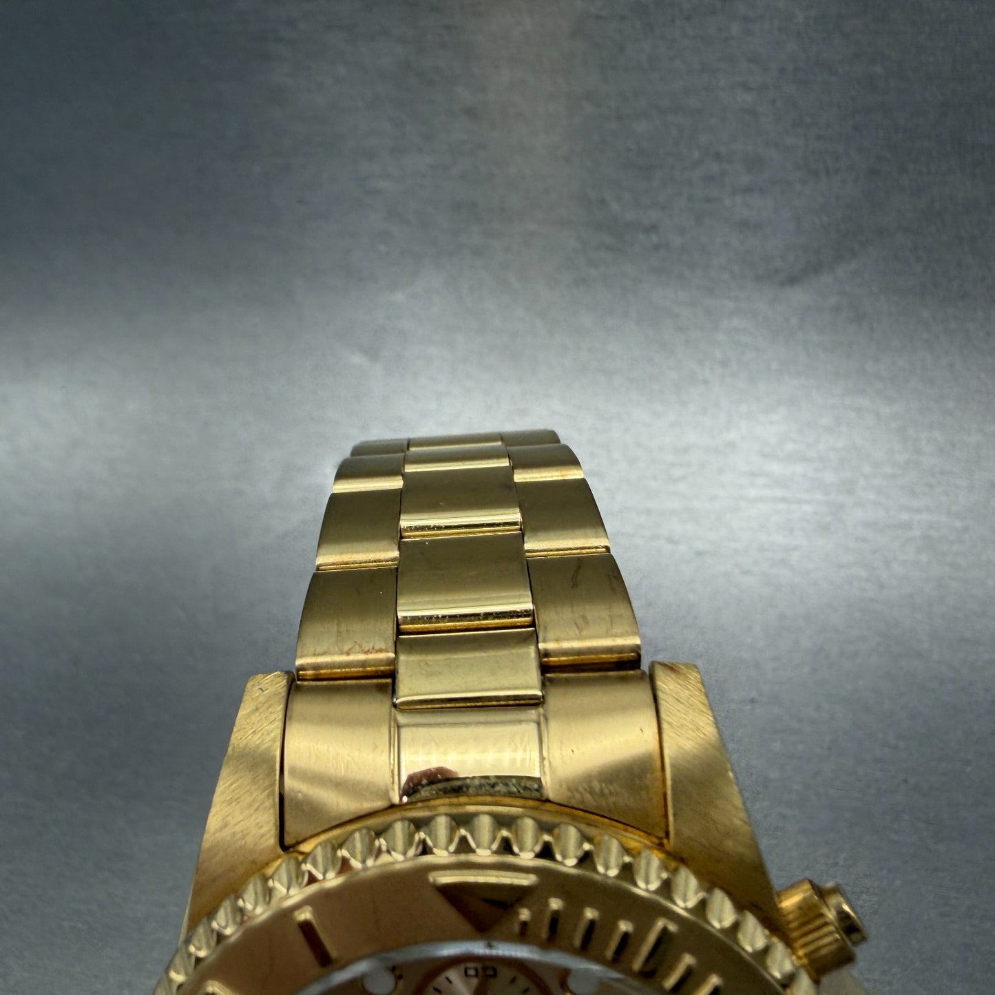 Invicta Pro Diver 1774 Chronograph Watch Men 44mm Champagne Dial Gold Tone Runs4