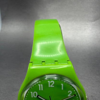 Swatch Lemongrass Watch Men 34mm Green Dial Green Tone Round GG204 New Battery4