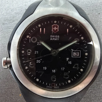 Victorinox Swiss Army Night Vision watch Men 41mm Black Dial Black Date READ!!!2