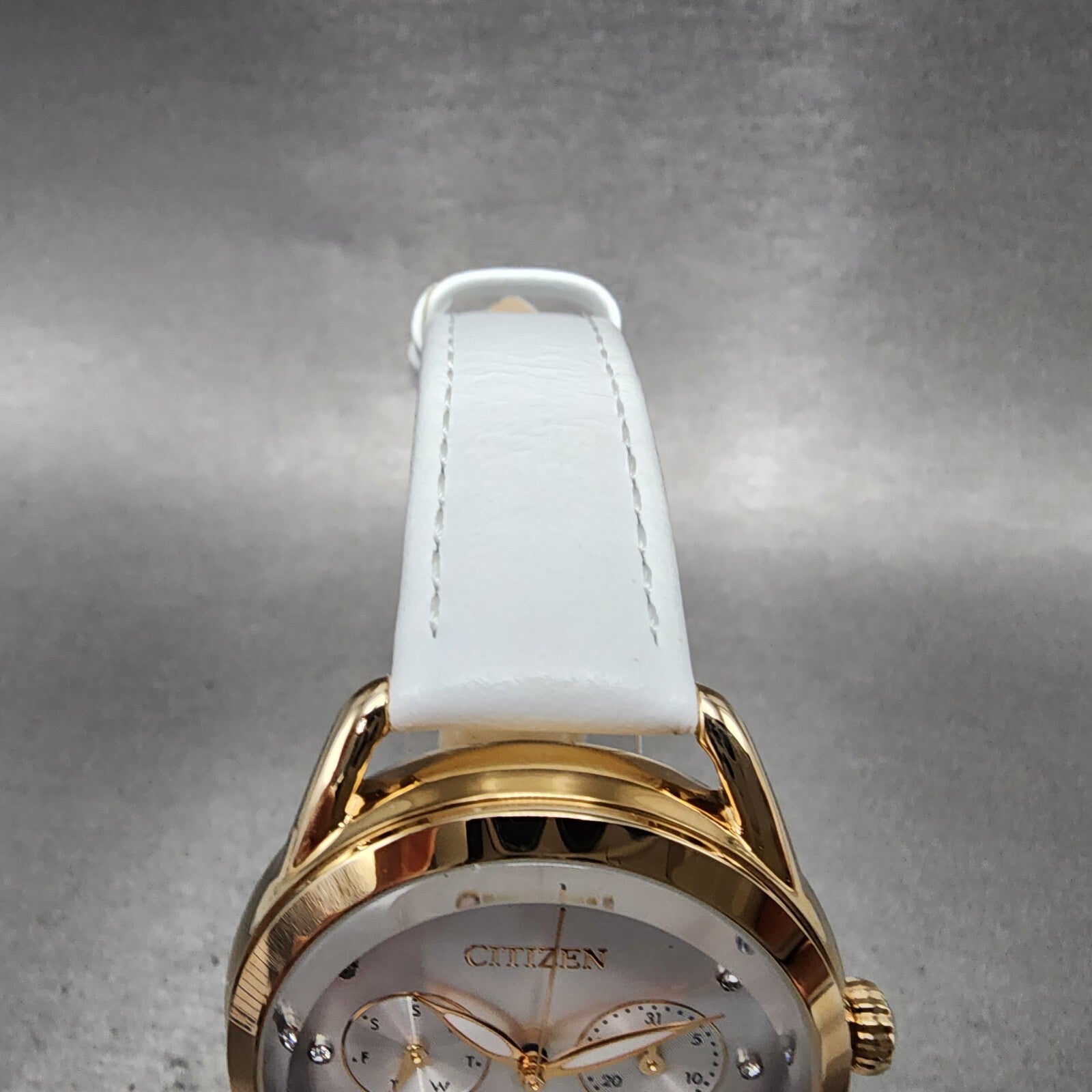 Citizen EcoDrive Watch Women 38mm Silver Dial Rose Gold Tone Daydate Round Runs6