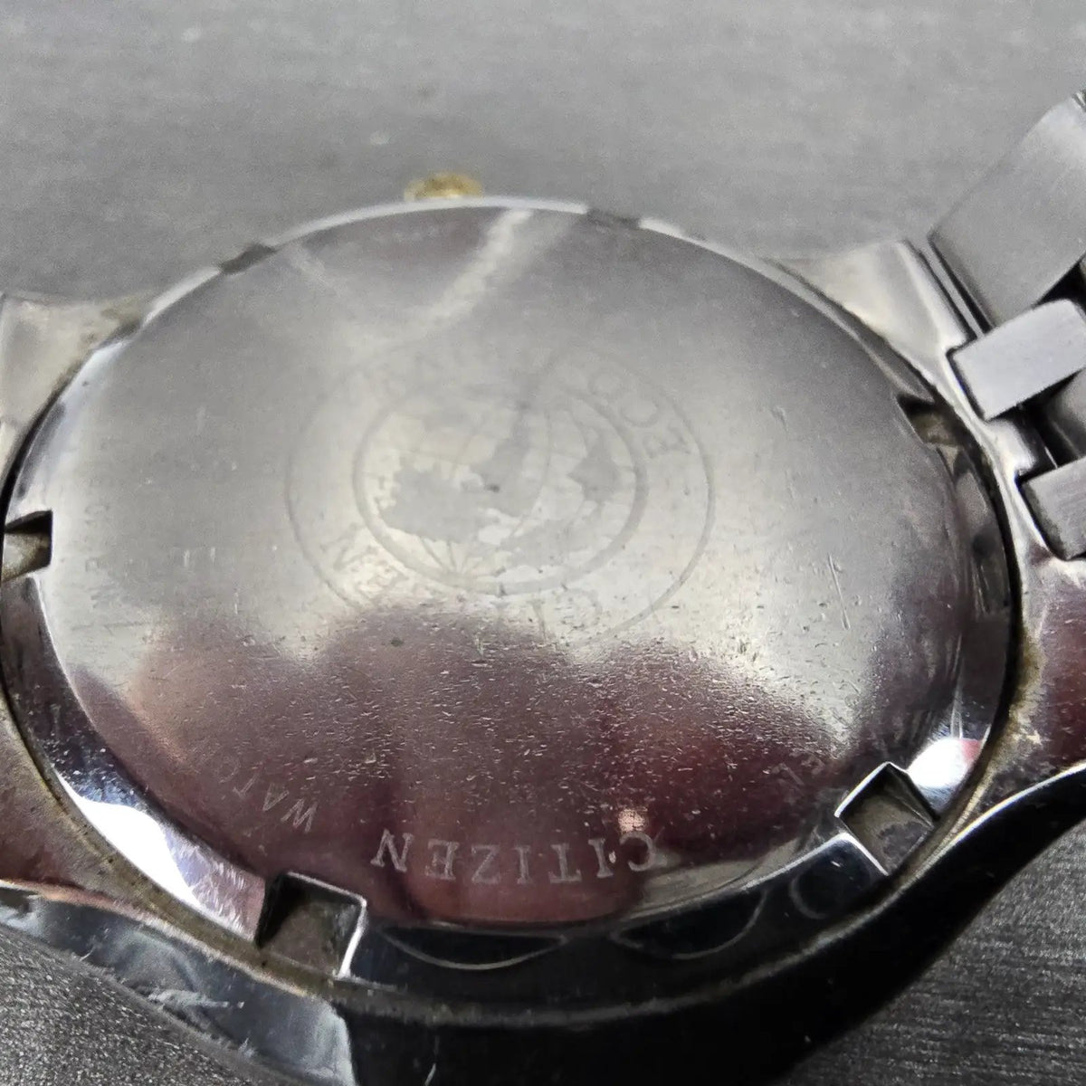 Citizen Eco-Drive Watch Men 39mm Black Dial Two Tone Daydate E101-S044294 WorksP9