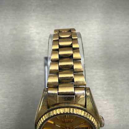 Seiko SQ Watch Women 25mm Gold Dial Gold Tone Daydate Round 2626-0159 New Batt4