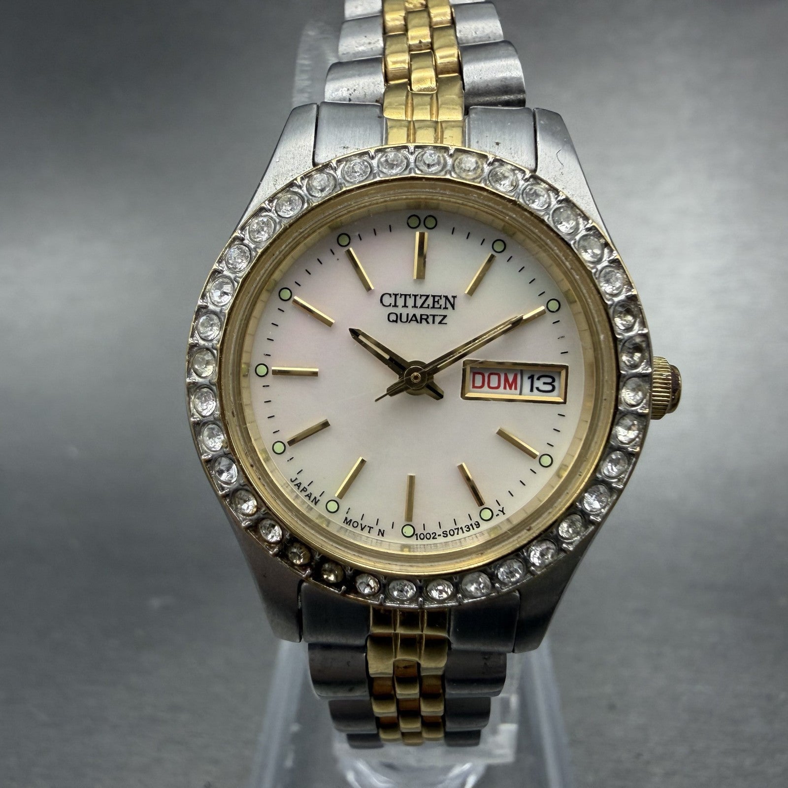 Citizen Watch Women 25mm MOP Dial Two Tone Daydate 1002-S04464 New Battery ABCDG0