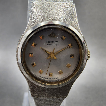 Seiko Watch Women 20mm Silver Dial Silver Tone Round 8Y210010  New Battery1