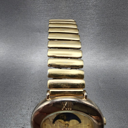 Seiko Alba Moon Phase Watch Women 32mm Champagne Dial Gold Tone V8065000 NewBat4