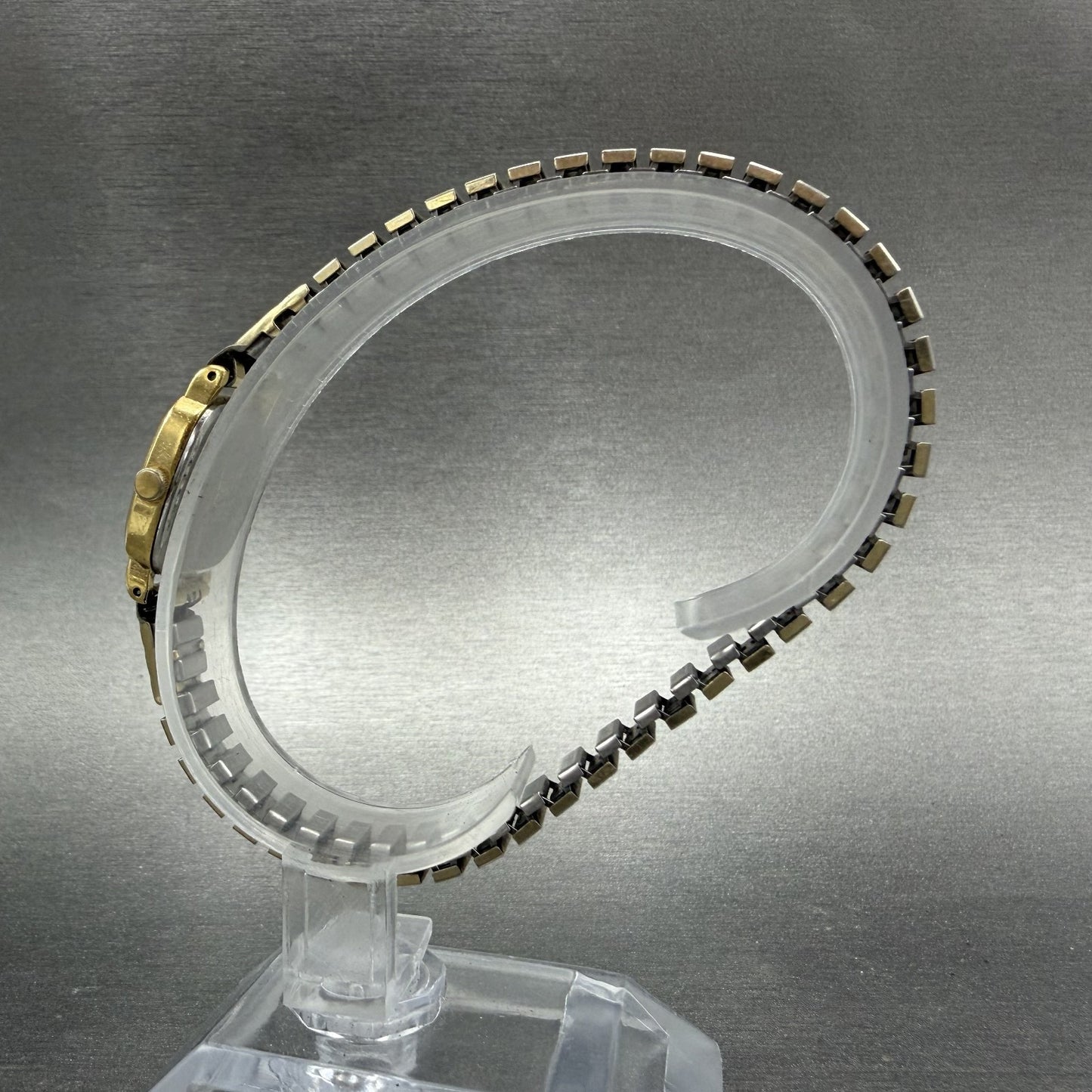 Seiko Watch Women 16mm Black Dial Gold Tone Rectangle 2C20-6279 New Battery6