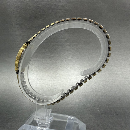 Seiko Watch Women 16mm Black Dial Gold Tone Rectangle 2C20-6279 New Battery6