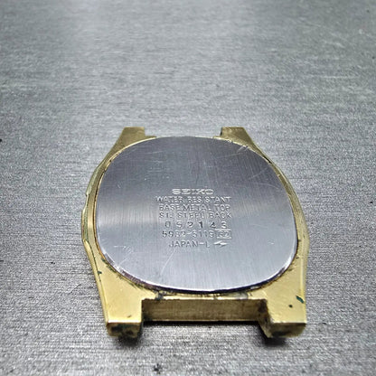 Seiko 5932-5119 Watch Case Gold Tone Oval 31.5mm W/Crystal Vintage11