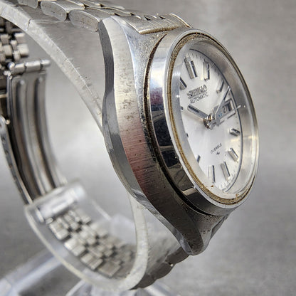 Seiko Automatic Watch Women 25mm White Dial Silver Tone Daydate 22060480 Runs3