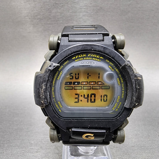 Casio G-Shock DW-002 Watch Men 48mm Digital Black Tone Round Fox Fire New Batt