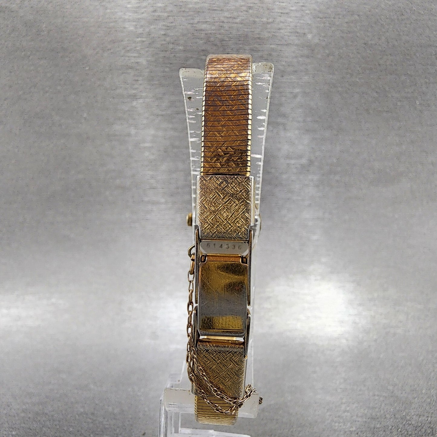 Seiko Watch Women 25mm Gold Dial Gold Tone Hexagon 2C215149 New Batt B123 VTG7