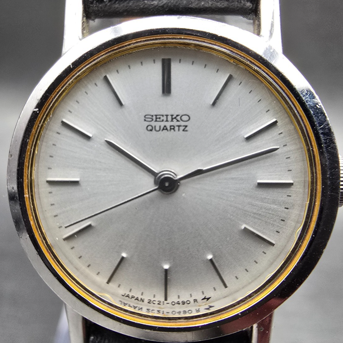 Seiko Watch Women 21mm Silver Dial Silver Tone Round 2C21-0130 New Battery VTG1