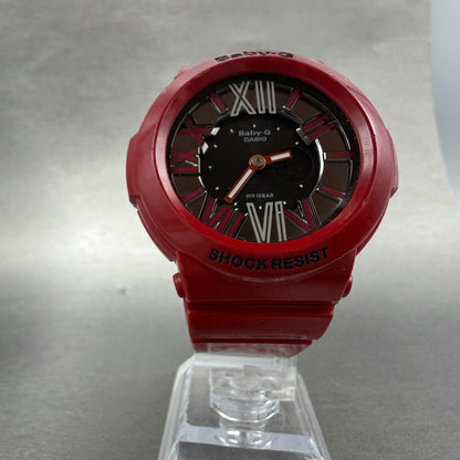 Casio Baby-G Watch Women 43mm Analog Digital Red Tone Alarm Chrono New Batt ABC5