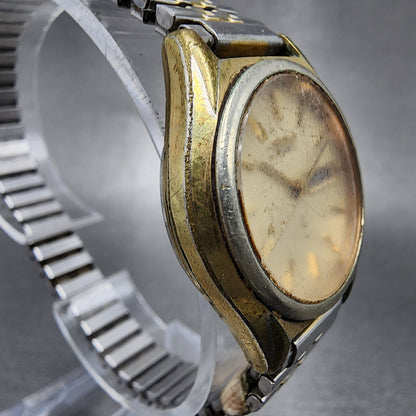 VTG Seiko Watch Women 26mm Cream Dial Gold Tone Daydate Round 26230100 New Batt3