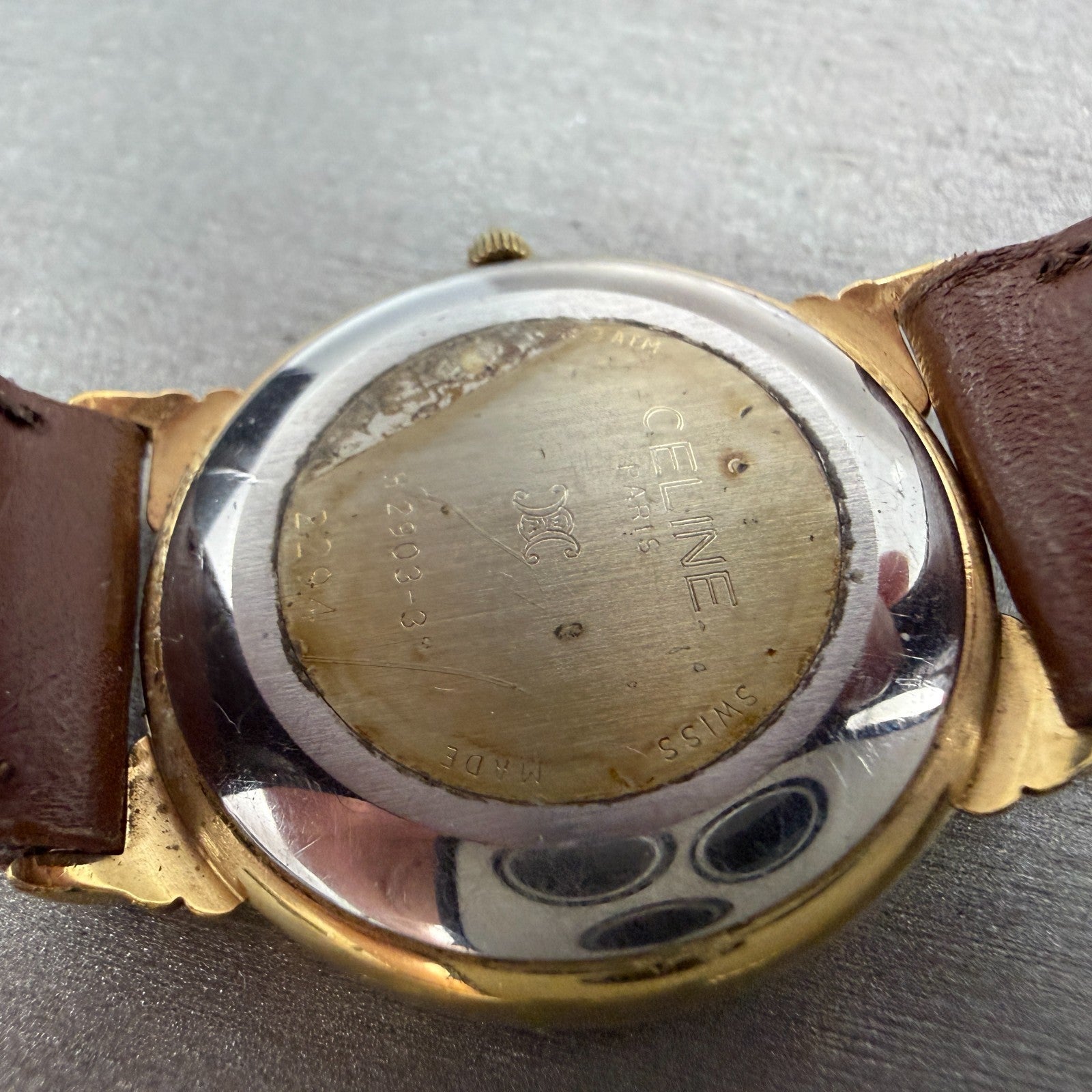 Celine Watch Women 31mm MOP Dial Gold Tone Small Seconds Round New battery9