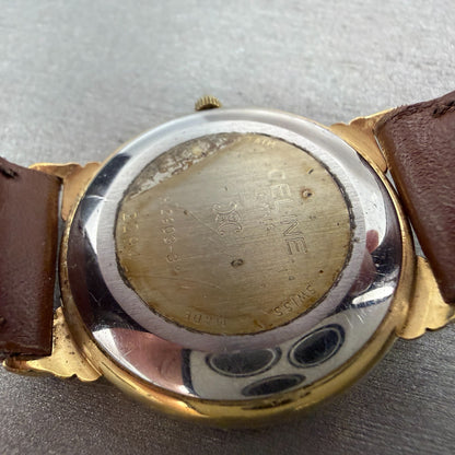 Celine Watch Women 31mm MOP Dial Gold Tone Small Seconds Round New battery9