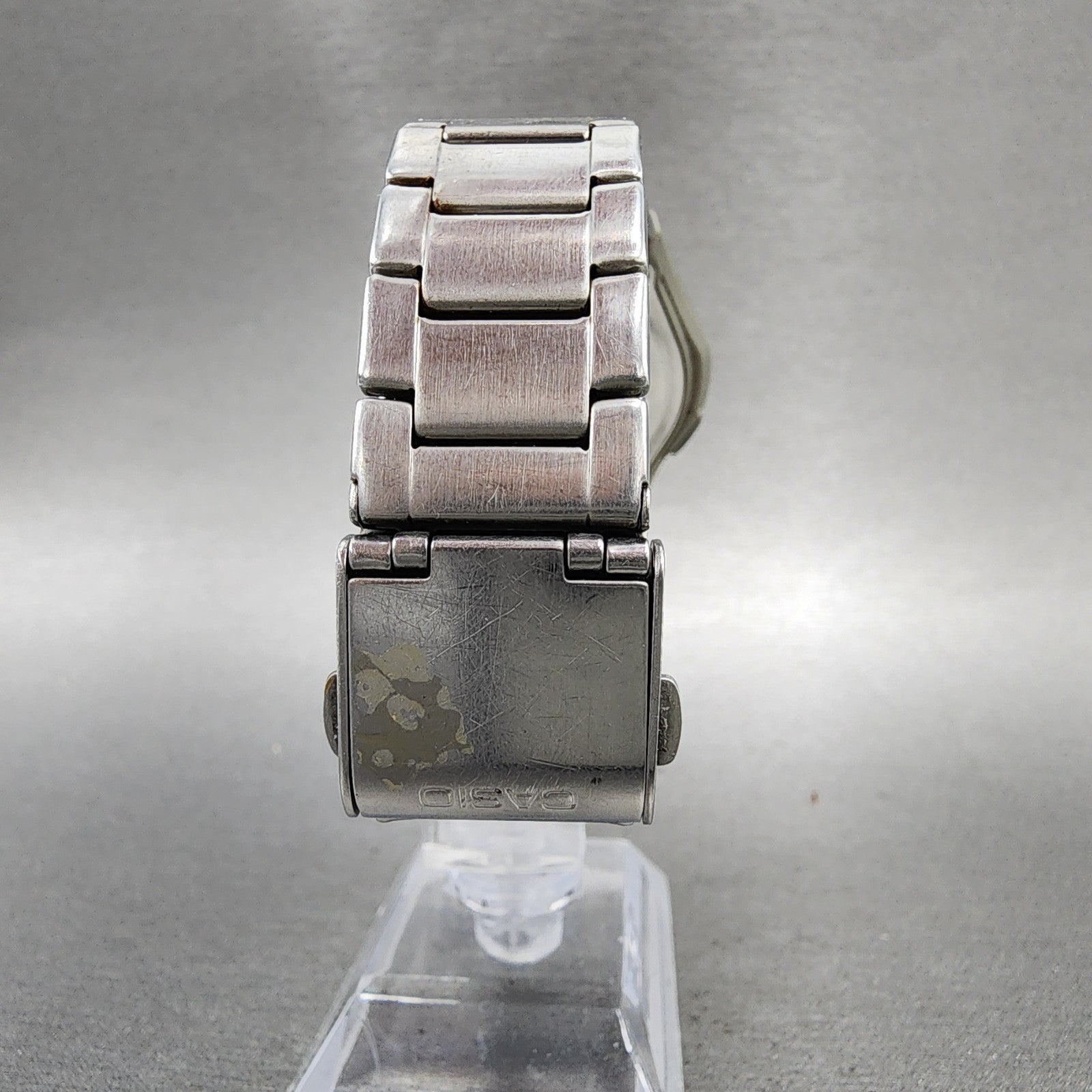 Casio Wave Ceptor Solar Watch Men 41mm White Dial Analog Digital Steel Runs7