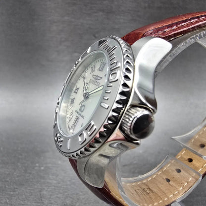 Invicta Wildflower Dive Watch Women 34mm MOP Dial Silver Tone Date 4396 New Batt2