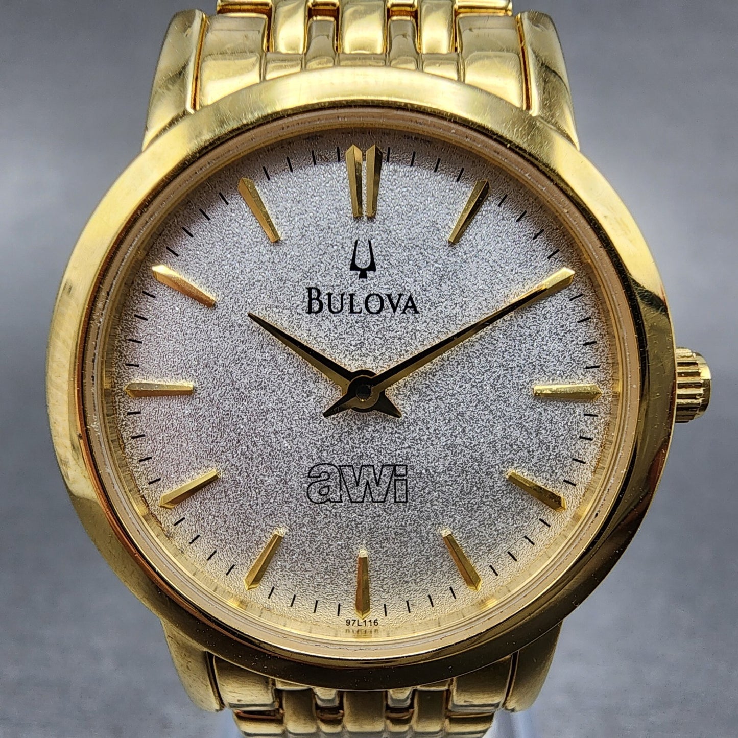 Bulova Watch Women 27mm Silver Dial Gold Tone Round 97L116 New Battery1